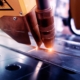 close up of welding machine functioning