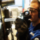 OSC team member using dry ice blasting
