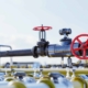Gas pipes with valves