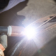 Detail Of Blue Electric Welding Arc