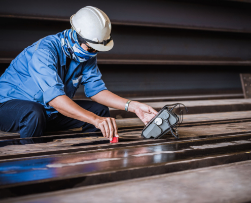 View Of A Welding Inspector